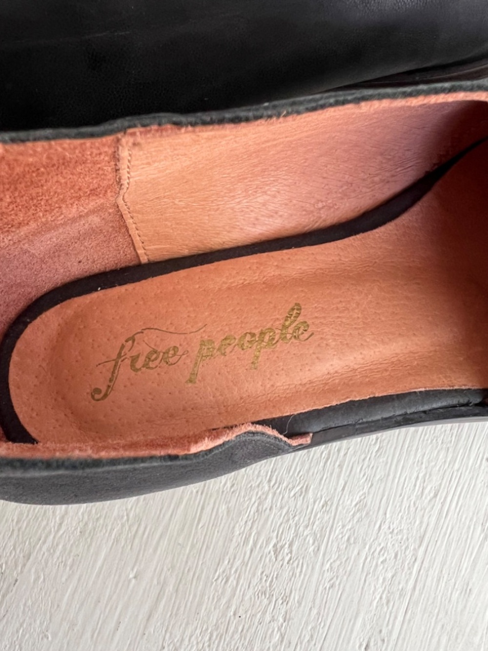 FREE PEOPLE Royale Flat in Black Leather - NWOB! - 38/ US 8 - Picture 9 of 12